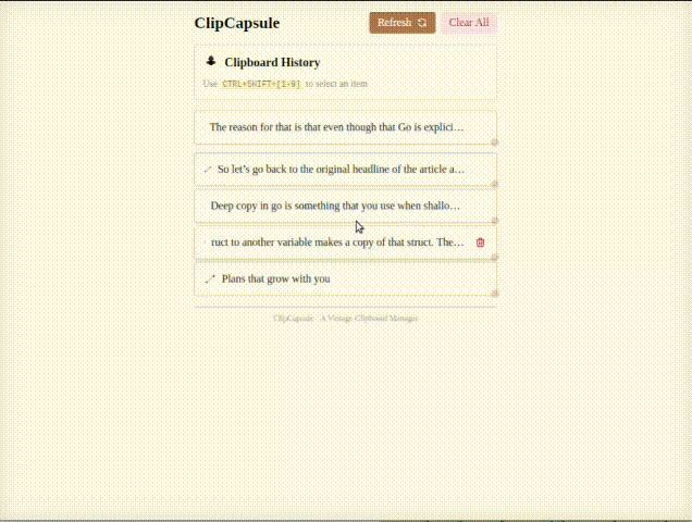 Clipcapsule Preview
